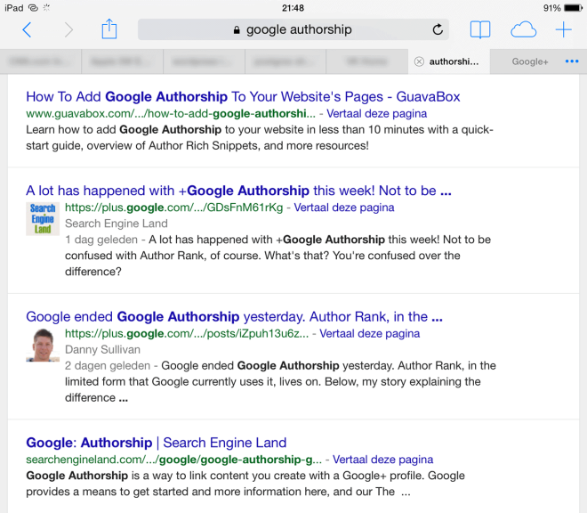 google stopped authorship