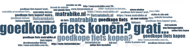 anchor tekst - matrabike.nl - SEO onderzoek SEOEffect.com